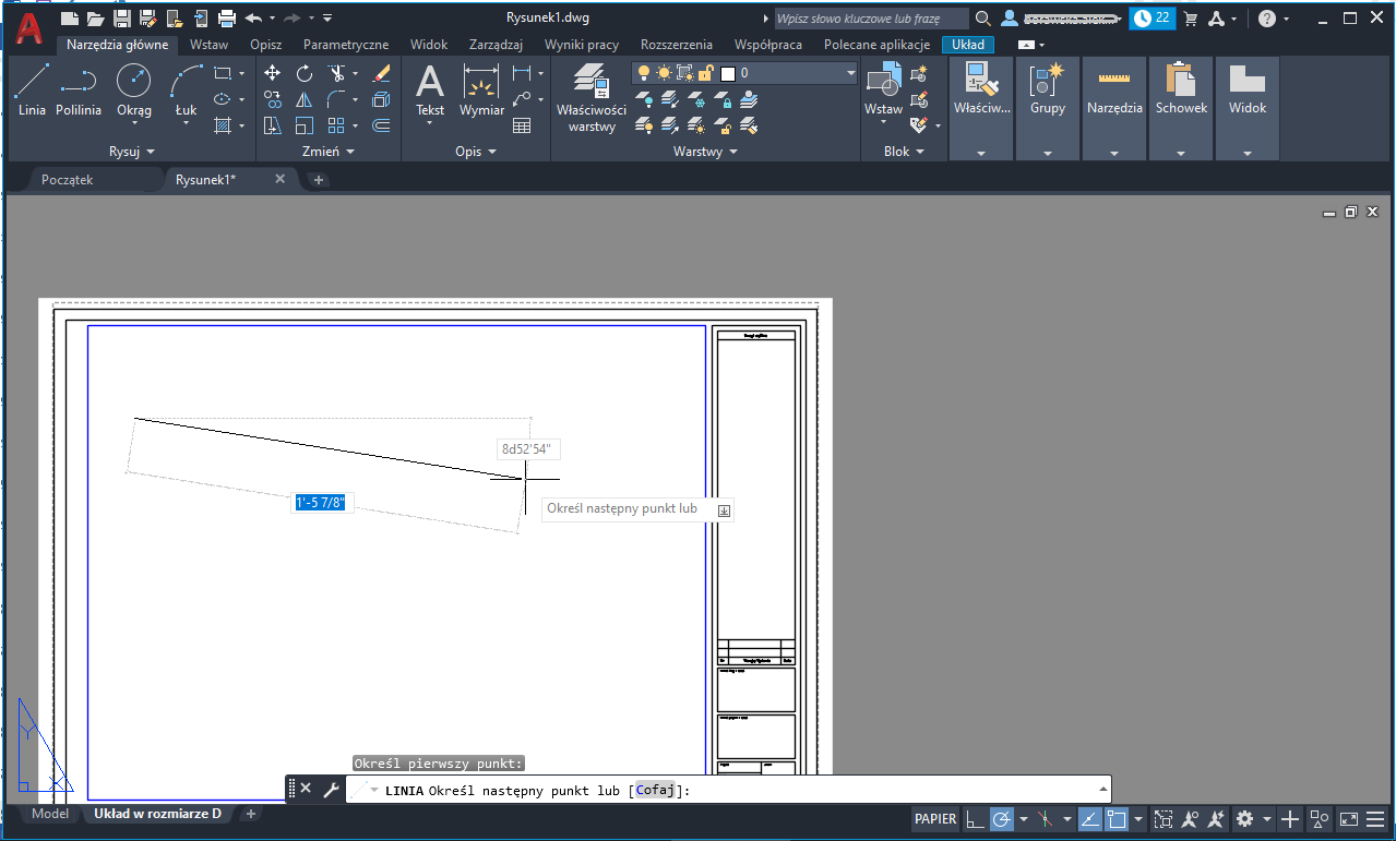 AutoCAD, Rysowanie za pomocą linii