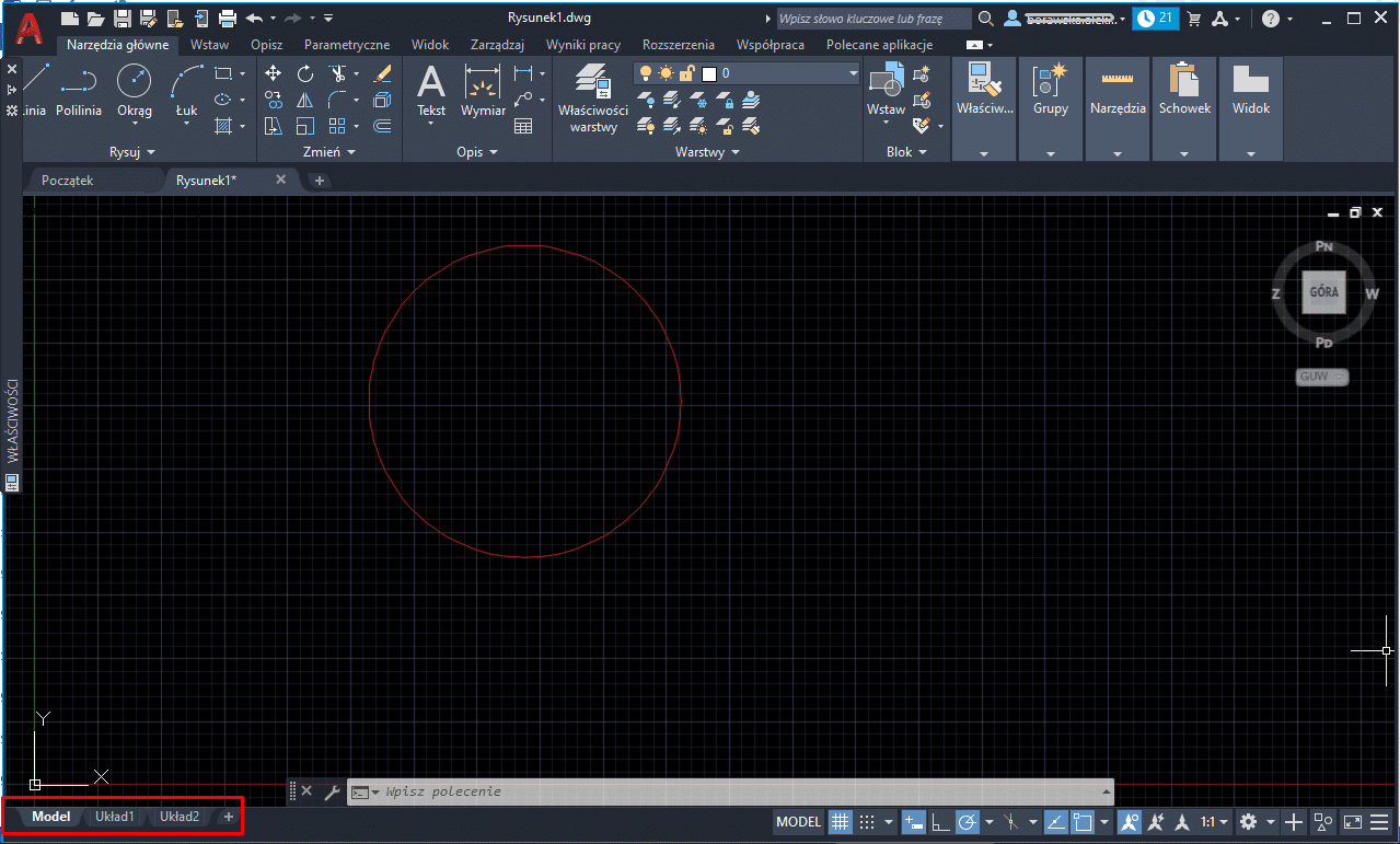 autocad rysowanie