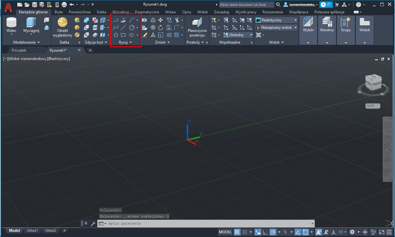 Wyciąganie bryły 3D w AutoCAD