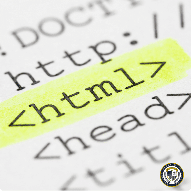 Kod <html> zaznaczony na żółto