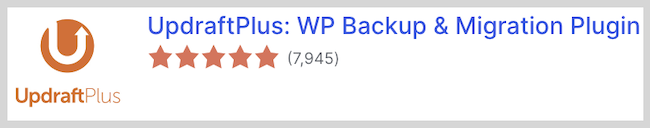 Zrzut ekranu wtyczki UpdraftPlus